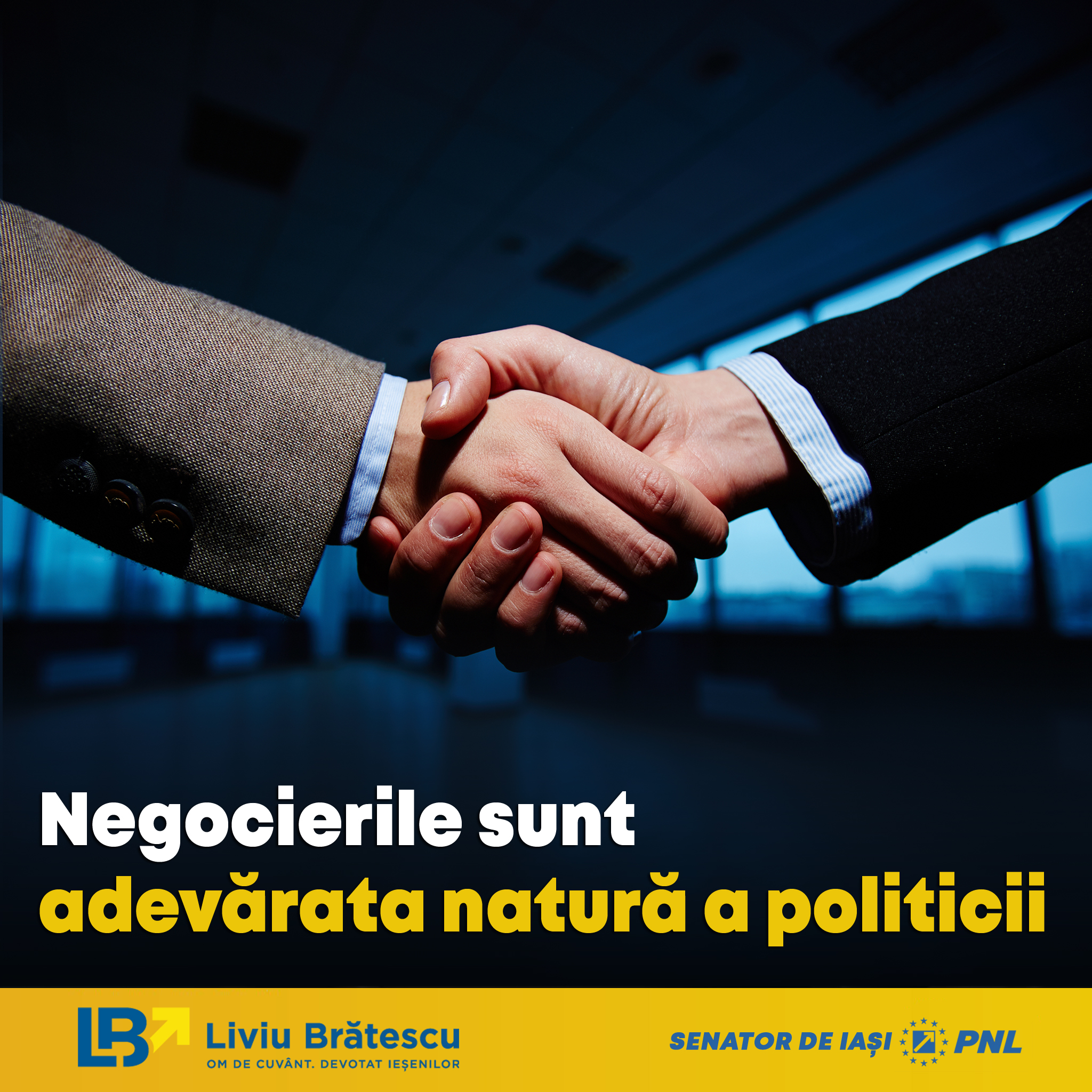 Negocierile sunt adevărata natură a politicii